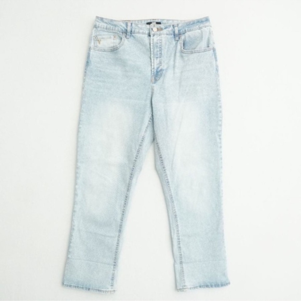 Frye Women's Jeans Size 14/32 Light Wash Blue Denim Straight Leg High Rise Ankle